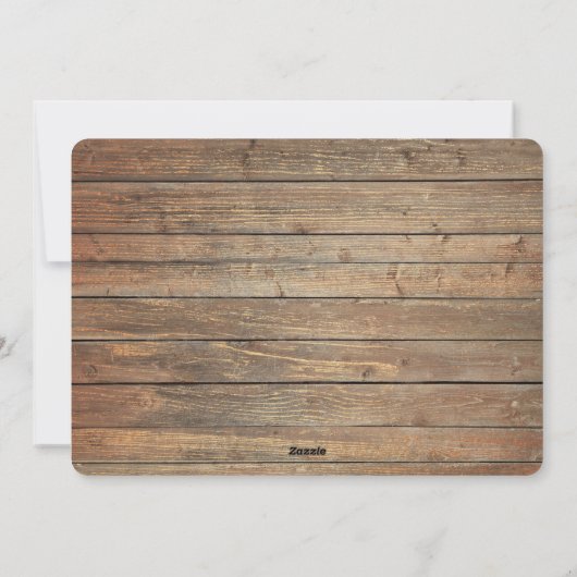 Goud hout gewei getrouwd met drie foto sjabloon (Achterkant)