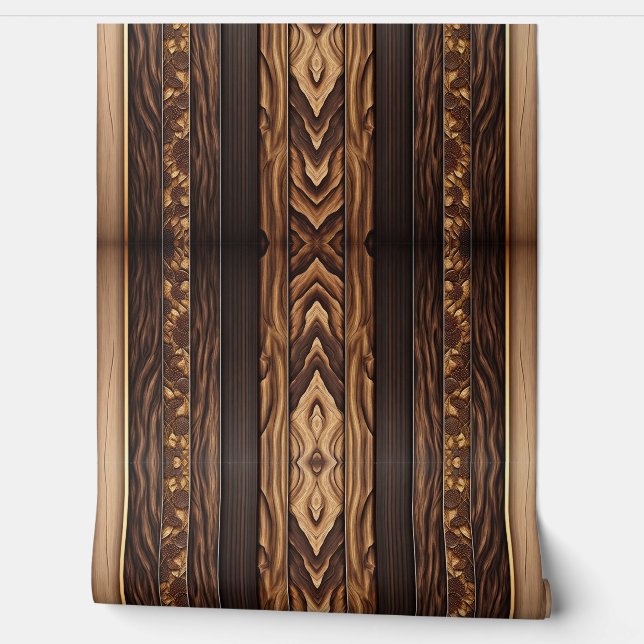 Goud Hout Moderne Kunst Lamperia Collectie Behang (Afrollen)