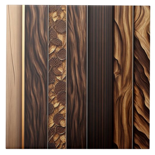 Goud Hout Moderne Kunst Lamperia Collectie Tegeltje (Voorkant)