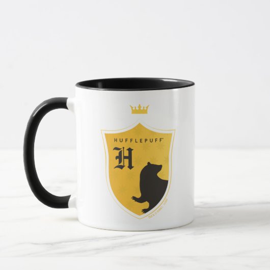 Goud HUFFLEPUFF™ met uitlijnde gekruiste uitsteeks Mok (Links)