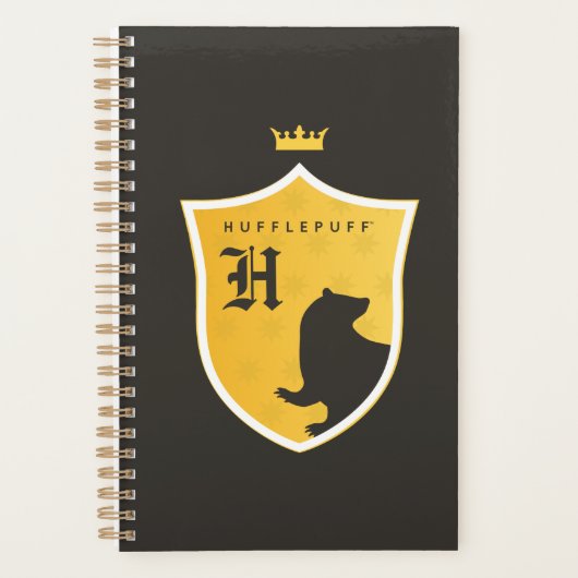 Goud HUFFLEPUFF™ met uitlijnde gekruiste uitsteeks Planner (Voorkant)