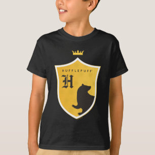 Goud HUFFLEPUFF™ met uitlijnde gekruiste uitsteeks T-shirt