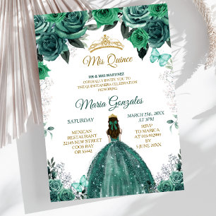 Goud & Hunter Smaragdgroene Mis Quince Kaart