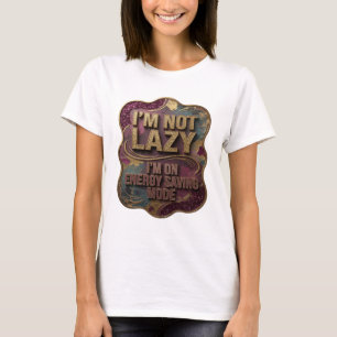 Goud IK BEN NIET LUI IK STA OP ENERGIEBESPARENDE S T-shirt