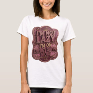 Goud IK BEN NIET LUI, IK STA OP ENERGIEBESPARENDE T-shirt