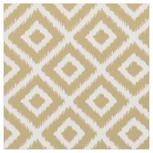 Goud Ikat Diamonds Stof (Close Up)