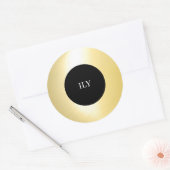 Goud "ILY" Ronde Sticker (Envelop)