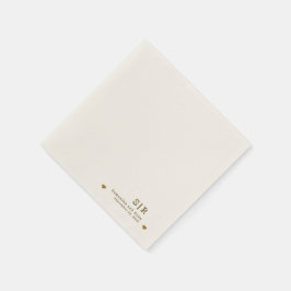Goud in Beige Minimalistisch Papieren Servet