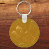 Goud in koper: Lotus Engraved Design Sleutelhanger (Voorkant)
