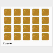 Goud in koper: Lotus Engraved Design Vierkante Sticker (Vel)