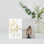 Goud in penseelvorm beter samen opslaan de foto Da Briefkaart (Staand voorkant)