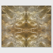  goud in reliëf Floral Motif White Glitter Cadeaupapier (Vlak)