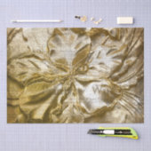  goud in reliëf Floral Motif White Glitter Tissuepapier (Craft)