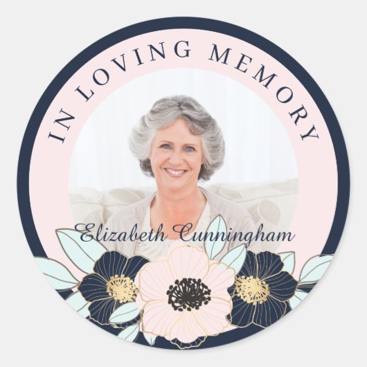 Goud In reliëf gemaakt Bloemen en Groen Bladergroe Ronde Sticker (Voorkant)