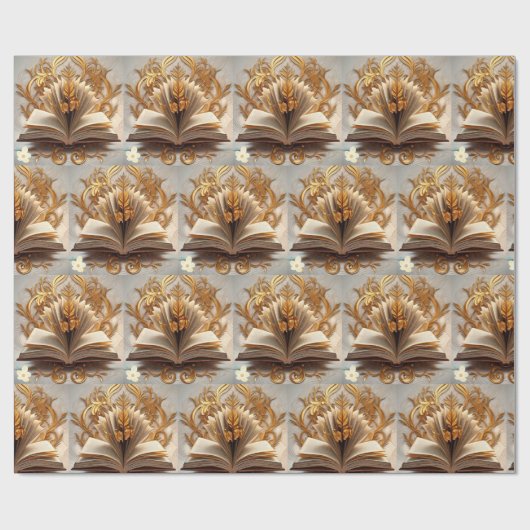 "Goud in studie" Cadeaupapier (Vlak)