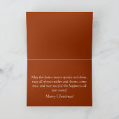 Goud in White Merry-Ornamenten Snowflakes Feestdagen Kaart (Binnen)