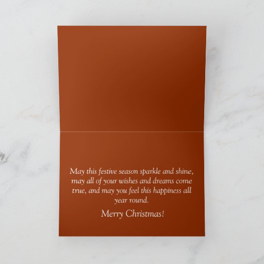 Goud in White Merry-Ornamenten Snowflakes Feestdagen Kaart (Binnen)