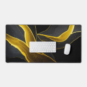 Goud in zwarte stroom bureaumat (Keyboard & Muis)