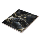 Goud Infuded Zwart Marmeren Ceramische Tegel Tegeltje (Zijkant)