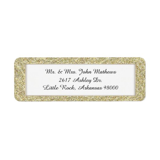 Goud ingelijst Custom Return Adres Label 2 (Voorkant)