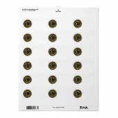 Goud Initiaal C Monogrammed Blank Adresetiketten Etiket (Full Sheet)