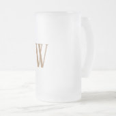 Goud Initiaal Matglas Bierpul (Voorkant rechts)