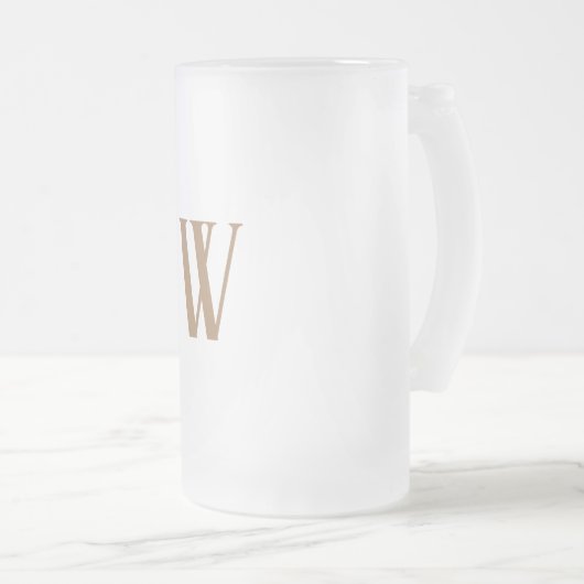 Goud Initiaal Matglas Bierpul (Voorkant rechts)