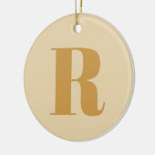 Goud Initiaal | Monogram Modern Letter Stijlvol Keramisch Ornament (Links)