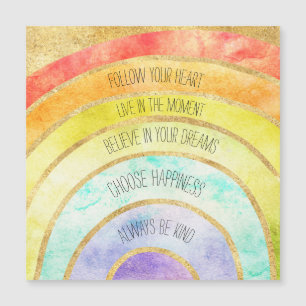Goud Inspirerend citaat Regenboog
