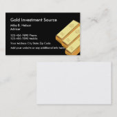 Goud-investeringsgoederen Visitekaartje (Voorkant / Achterkant)