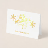 Goud IS DE MOOISTE TIJD VAN HET JAAR Folie Kaarten (Voorkant)