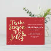 Goud is het seizoen om vrolijk te zijn | Kerstfees Kaart (Staand voorkant)