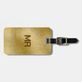 Goud-israëlische textuur weergeven bagagelabel (Voorkant horizontaal)