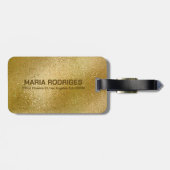 Goud-israëlische textuur weergeven bagagelabel (Achterkant horizontaal)