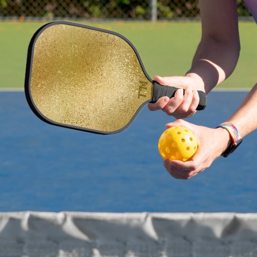 Goud-israëlische textuur weergeven pickleball paddle (Insitu)