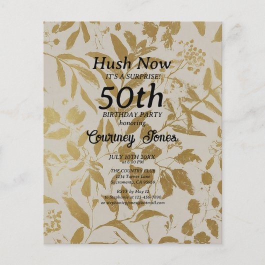 Goud Ivoor Botanische 50e Verjaardag 2.0 Flyer (Voorkant)