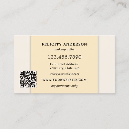 Goud Ivoor Chic Loyalty Visitekaartje (Achterkant)