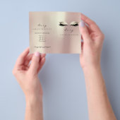 Goud Ivoor Glitter Make-up Ogen Lash Prijzen Bijsl Flyer (Hand)