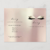 Goud Ivoor Glitter Make-up Ogen Lash Prijzen Bijsl Flyer (Voorkant)