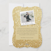 Goud & Ivoor Joyeux Noel Stijlvolle Kerstfoto Feestdagenkaart (Achterkant)