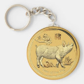 GOUD JAAR VAN DE PIG-MUNTEN SLEUTELHANGER (Voorkant)