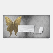 Goud Jeweled Butterfly Damask Bureaumat (Keyboard & Muis)