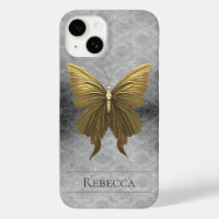 Goud Jeweled Butterfly Damask
