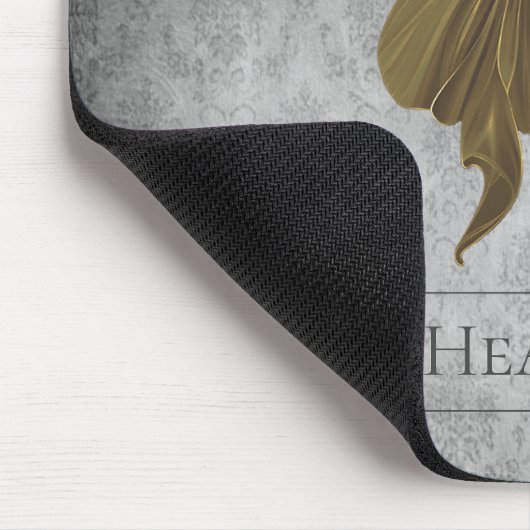 Goud Jeweled Butterfly Damask Muismat (Hoek)