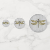 Goud Jeweled Dragonfly Bruiloft Confetti (Achterkanten)