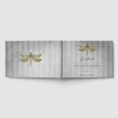 Goud Jeweled Dragonfly Bruiloft Gastenboek (Volledig)