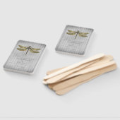 Goud Jeweled Dragonfly bruiloft gunst Handwaaier (Niet-gemonteerd)