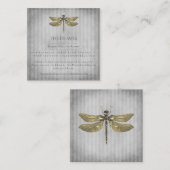Goud Jeweled Dragonfly Bruiloft Informatiekaartje (Voorkant / Achterkant)