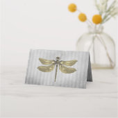 Goud Jeweled Dragonfly receptie Plaatskaartje (Achterkant)