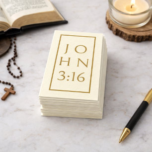 Goud Johannes 3:16 Evangelie Tractaat Visitekaartje